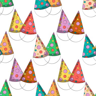 Renkli tatil başlığına sahip kusursuz vektör deseni