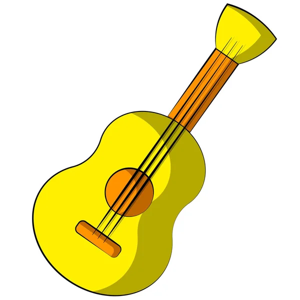 Single element Guitar. Draw illustration in color — Stock Vector