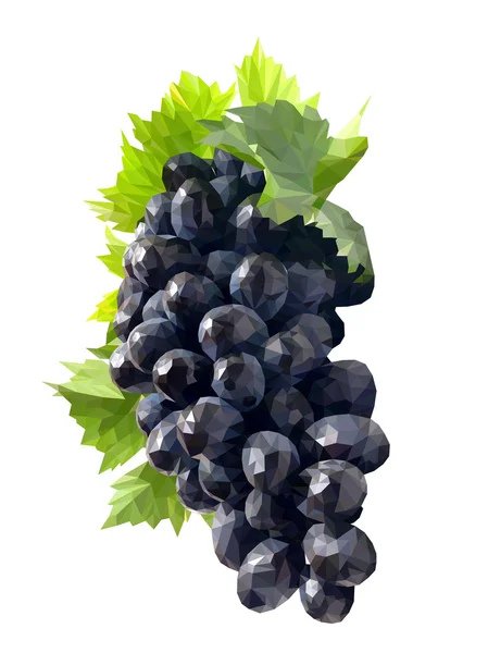 Uvas de fundo poli baixo Ilustração De Stock