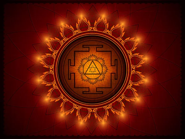 Yantra Dea Lakshmi — Vettoriale Stock