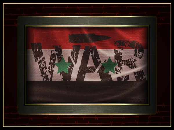 Flagga Syrien krig — Stock vektor