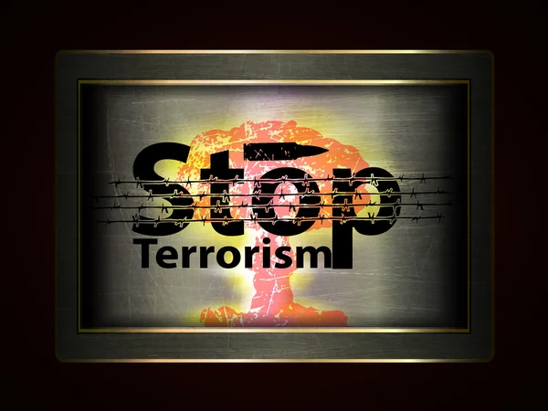 Ilustración detener el terrorismo — Vector de stock