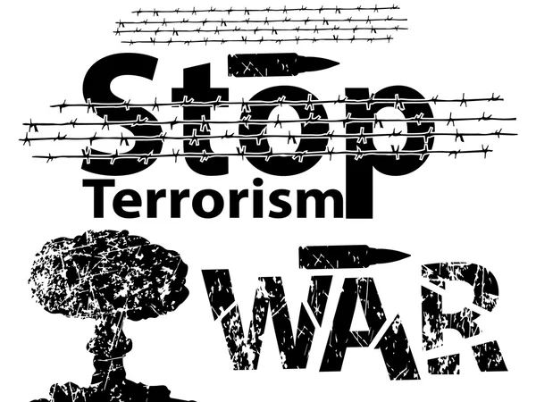 Stop Terrorism War Royalty Free Stock Vectors