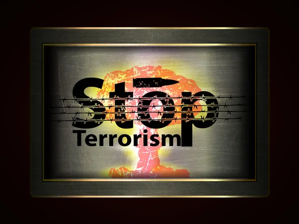 Illustrazione fermare il terrorismo Illustrazioni Stock Royalty Free