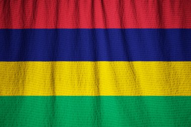 Fırfır yakalı Mauritius bayrak, Mauritius bayrak closeup