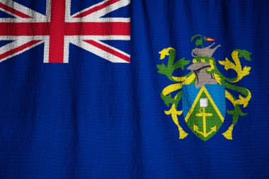 Closeup of Ruffled Pitcairn Islands Flag, Pitcairn Islands Flag  clipart