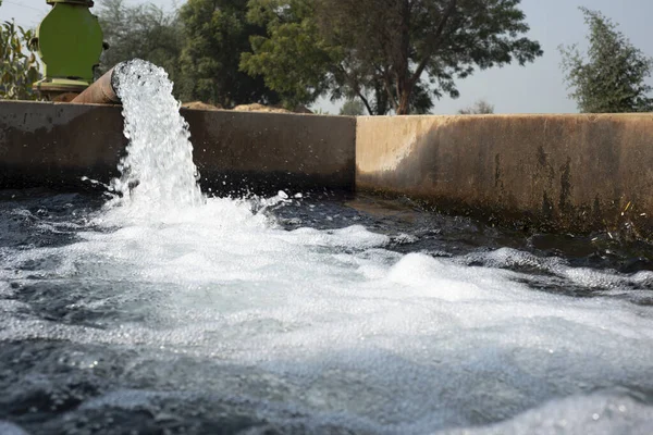 Bomba Turbina Sistema Irrigação Campo Distrito Pakpattan Punjab Paquistão — Fotografia de Stock