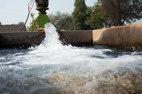 Bomba Turbina Sistema Irrigação Campo Distrito Pakpattan Punjab Paquistão — Fotografia de Stock