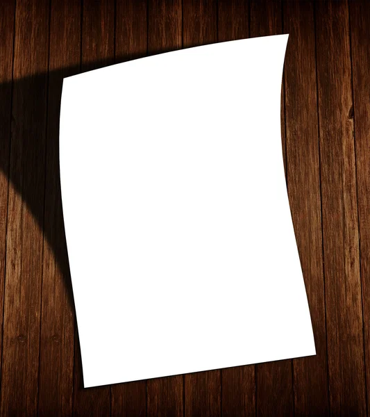 Hvitt blankt flygeblad – stockfoto