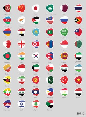 Download önizleme Asya bayrakları rozet kaydetmek