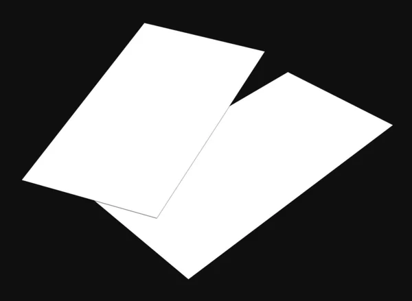 Blank white 4x8 inch flyer — Stock Photo, Image