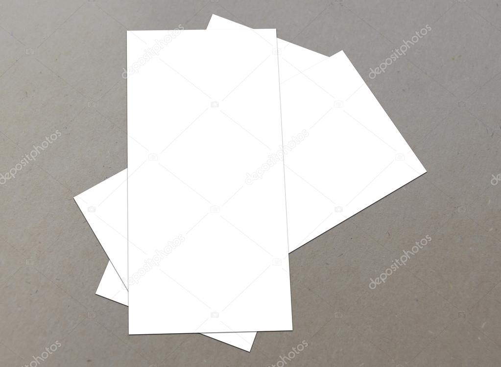 Blank white 4x8 inch flyer