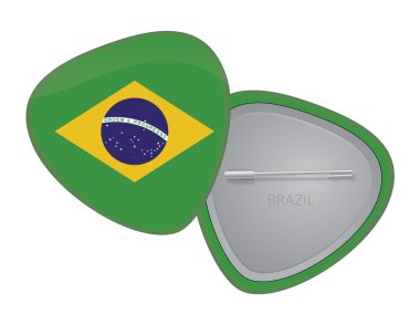 Vektör bayrağı rozeti serisi - Brezilya