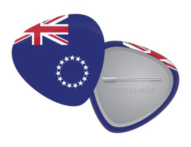 Bayrağı rozeti serisi - Cook Adaları vektör