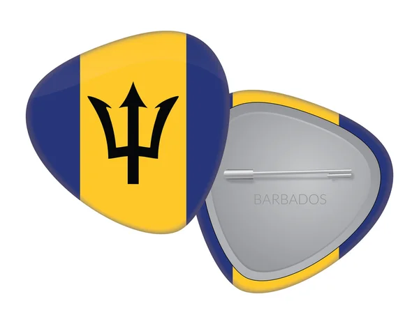 Vector Flag Badge Series - Barbados — Stock Vector