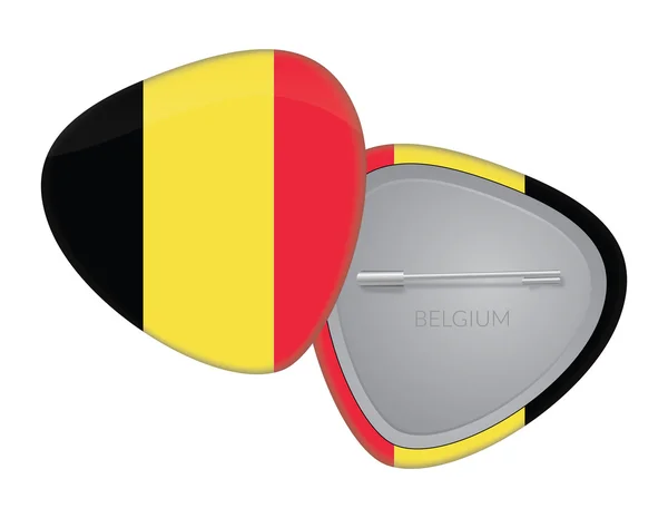 Serie Vector Flag Badge - Belgio — Vettoriale Stock
