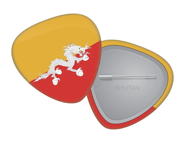 Vektor vlajky odznak Series - Bhútán — Stockový vektor