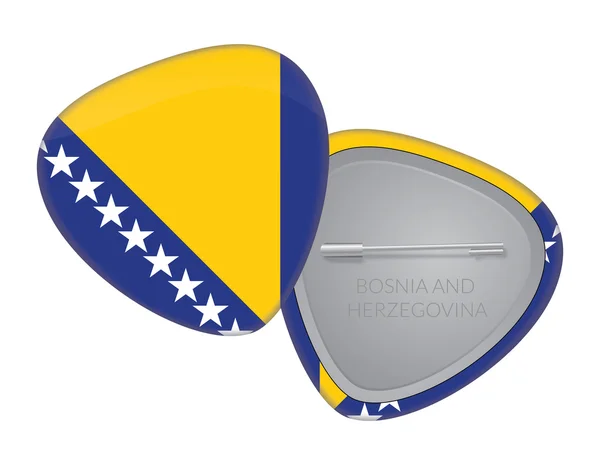 Vector Flag Badge Series - Bosnia and Herzegovina — Stock Vector