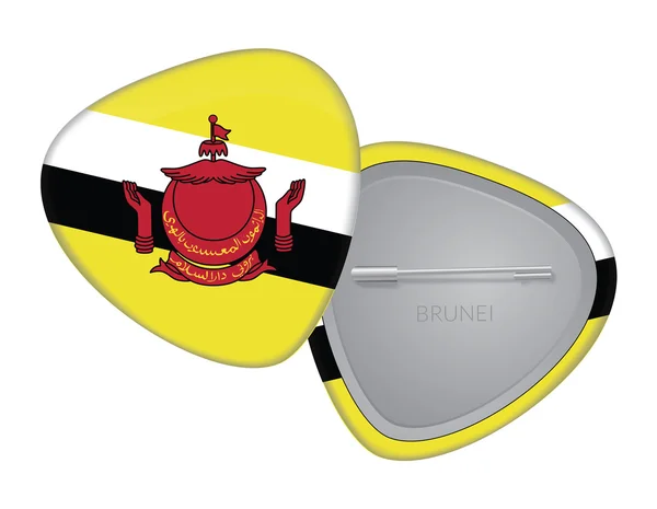 Vector Vlag Badge Series - Brunei — Stockvector