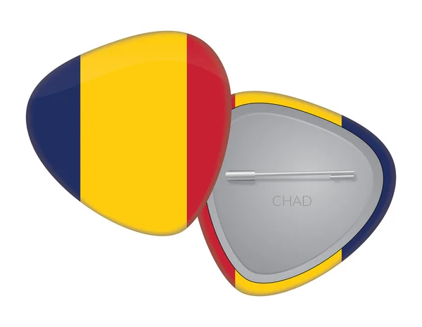 Vektor vlajky odznak Series - Čad — Stockový vektor