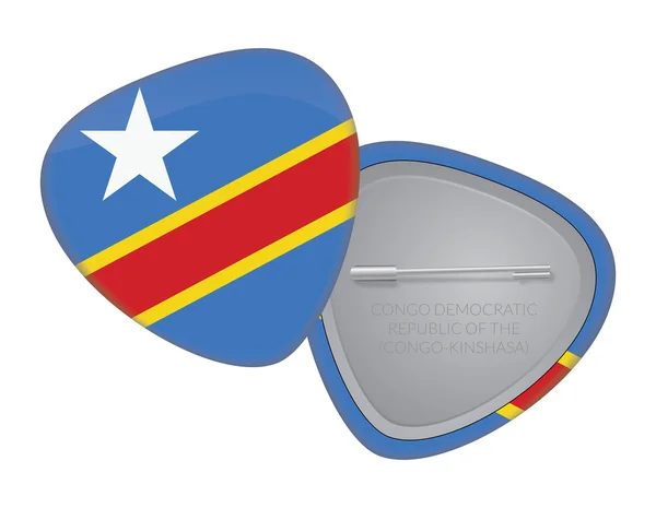 Vector Flag Badge Series - Congo Democratic Republic of the (Congo-Kinshasa) — Stock Vector