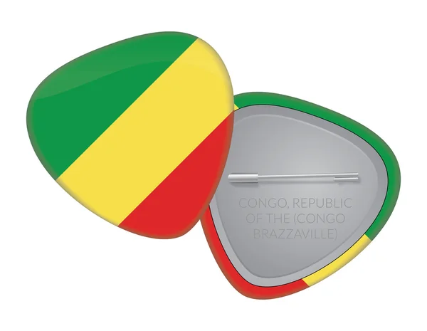 Vector Flag Badge Series - Congo, República del (Congo Brazzaville ) — Archivo Imágenes Vectoriales