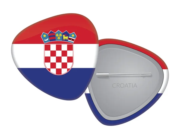 Vector Flag Badge Series - Croatia — Stock Vector