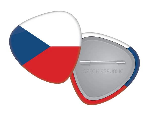 Vector Flag Badge Series - Czech Republic — Stock Vector
