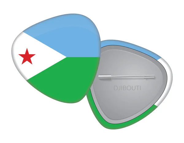 Vektor vlajky odznak Series - Džibutsko — Stockový vektor
