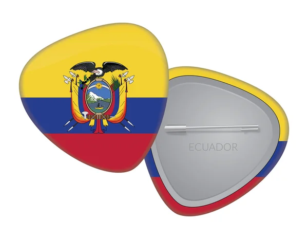 Vector Flag Badge Series - Ecuador — Stock Vector