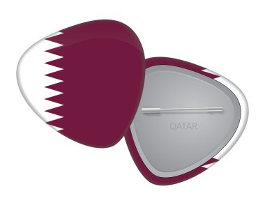 Vektör bayrağı rozeti serisi - Katar