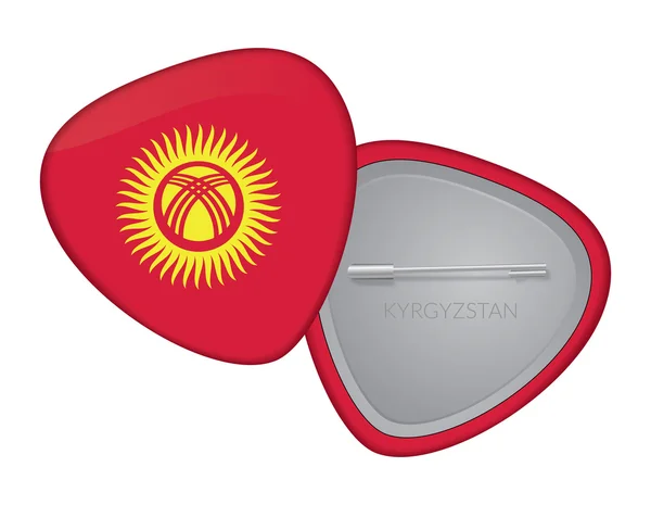 Vector Flag Badge Series - Kyrgyzstan — Stock Vector