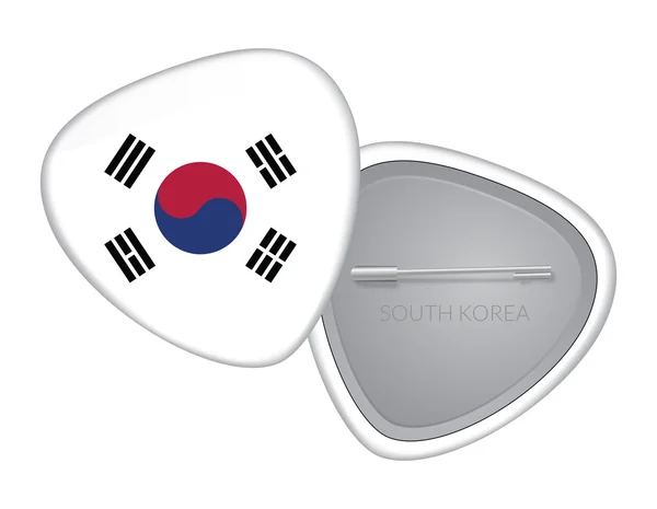 Vector Flag Badge Series - Corea del Sur — Vector de stock