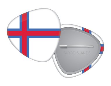 Vektör bayrağı rozeti serisi - Faroe Adaları