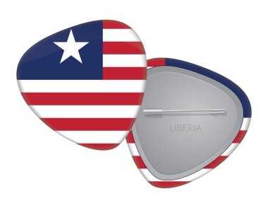 Vektör bayrağı rozeti serisi - Liberya