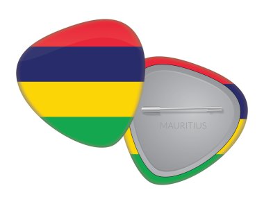 Vektör bayrağı rozeti serisi - Mauritius