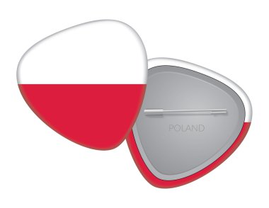 Vektör bayrağı rozeti serisi - Polonya