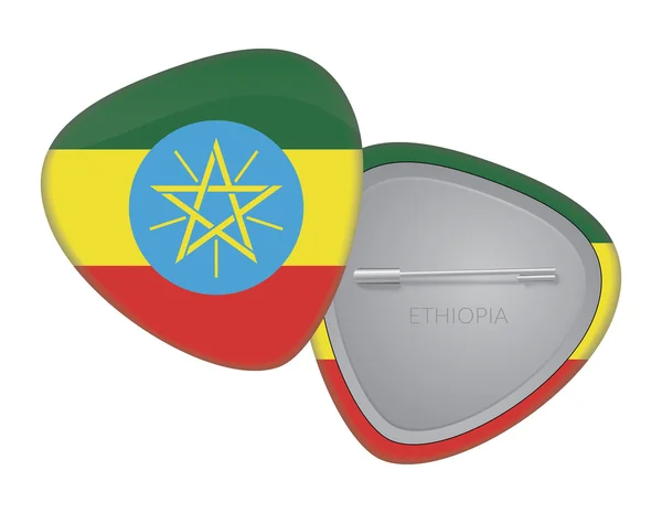 Vector Flag Badge Series - Ethiopia — Stock Vector