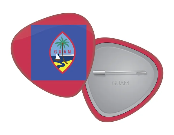 Vektör bayrağı rozeti serisi - Guam — Stok Vektör