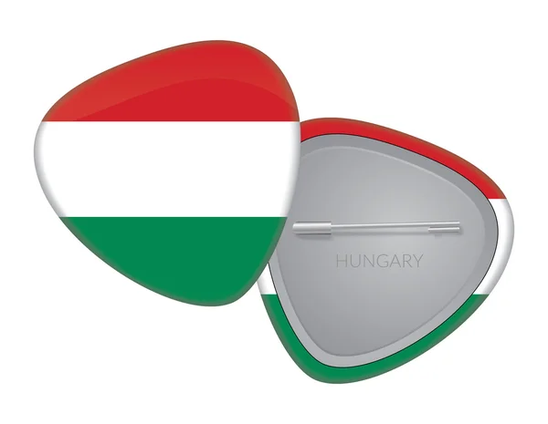 Vektor zászlós jelvény sorozat - Magyarország — Stock Vector