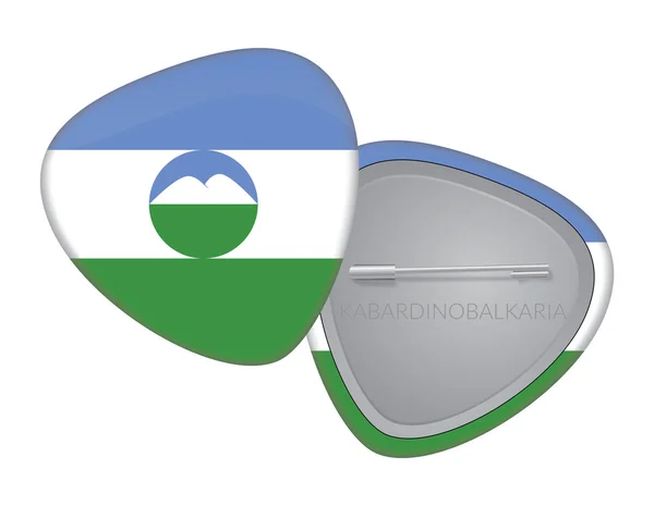 Vektor vlajky odznak Series - Kabardinobalkaria — Stockový vektor
