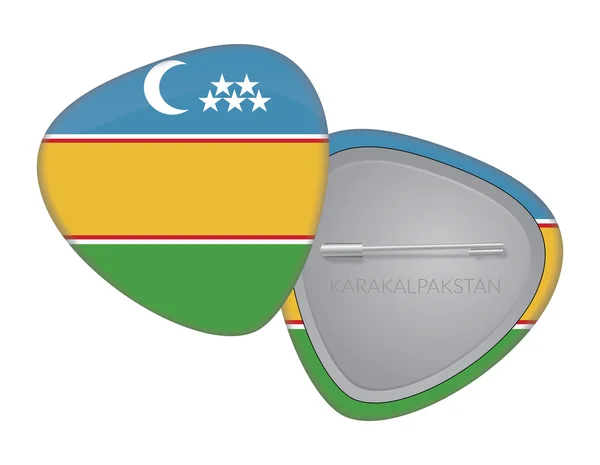 Vektor vlajky odznak Series - Karakalpakstan — Stockový vektor