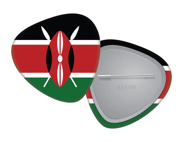 Vector Flag Badge Series - Kenya — Stock Vector