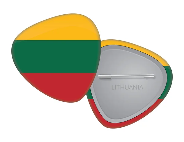 ベクトル旗バッジ シリーズ - リトアニア — ストックベクタ