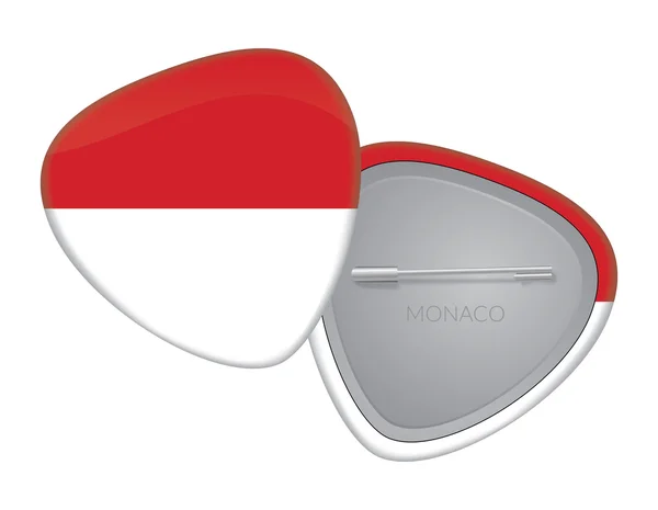 Vektor vlajky odznak Series - Monako — Stockový vektor