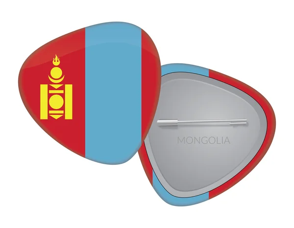 Vektor vlajky odznak Series - Mongolsko — Stockový vektor