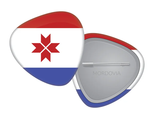 Vector Flag Badge Series - Mordovia — Stock Vector