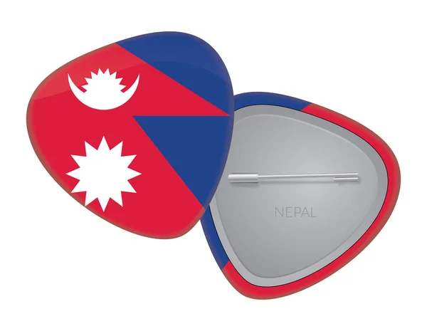 Wektor flaga odznaka serii - Nepal — Wektor stockowy