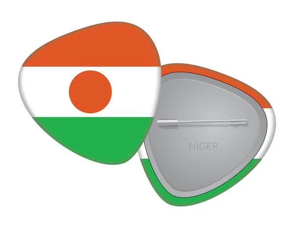 Vektor vlajky odznak Series - Niger — Stockový vektor