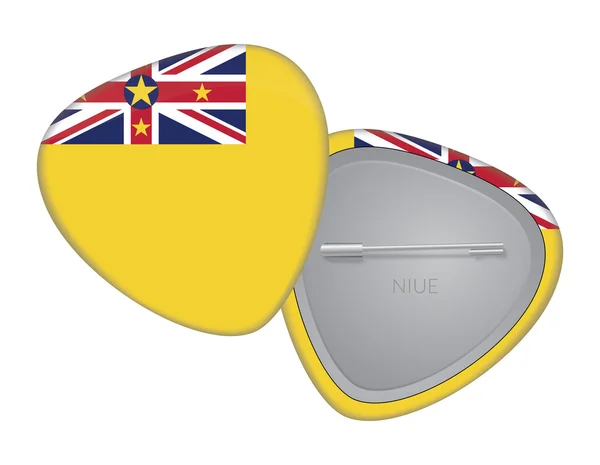 Bayrağı rozeti serisi - Niue vektör — Stok Vektör